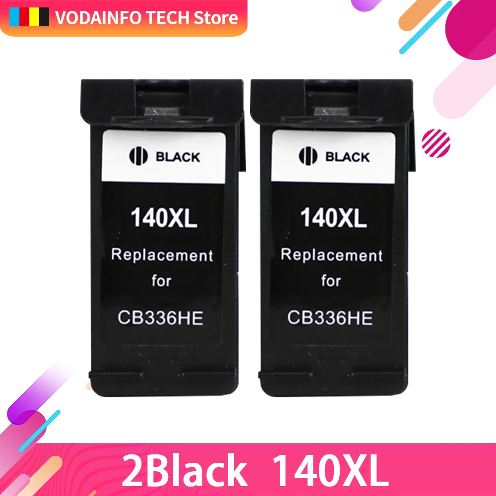 Qsyrainbow 1 шт CL Замена для hp 140XL 141XL чернильный картридж для hp 140 141 hp 140 для Photosmart C4583 C4283 C4483 C5283 - Цвет: 2BK