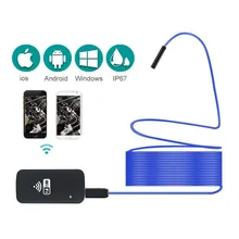 Wifi эндоскоп камера мини Водонепроницаемый Жесткий кабель канал эндоскоп обнаружения 8 мм 2 м USB эндоскоп камера для Ios Android