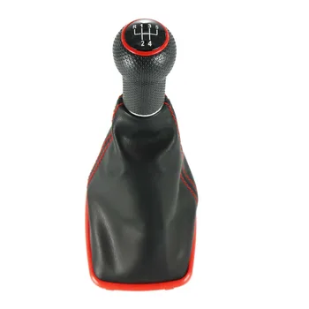 

For VW BORA JETTA 4 GTI GOlf 4 MK4 1998 1999 2000 2001 2002 2003 2004 2005 2006 Car 5 Speed 12mm Red Gear Stick Shift Knob