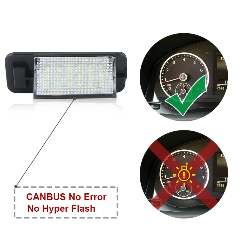 Светодиодный фонарь CANBUS для номерного знака, без ошибок, для BMW E36(1992-1998), автомобильный номерной знак, лампа белого цвета, без гипервспышки, 12 В