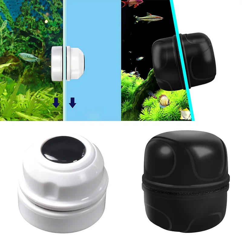 Mini Round Magnetic Aquarium Fish Tank Glass Algae Glass Cleaner Scrubber Floating Clean Brush