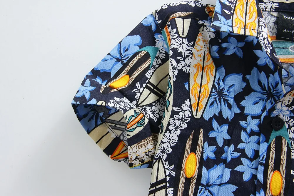 Г. новое поступление, рубашка из хлопка с цветочным рисунком гавайская рубашка для мальчиков aloha T1537