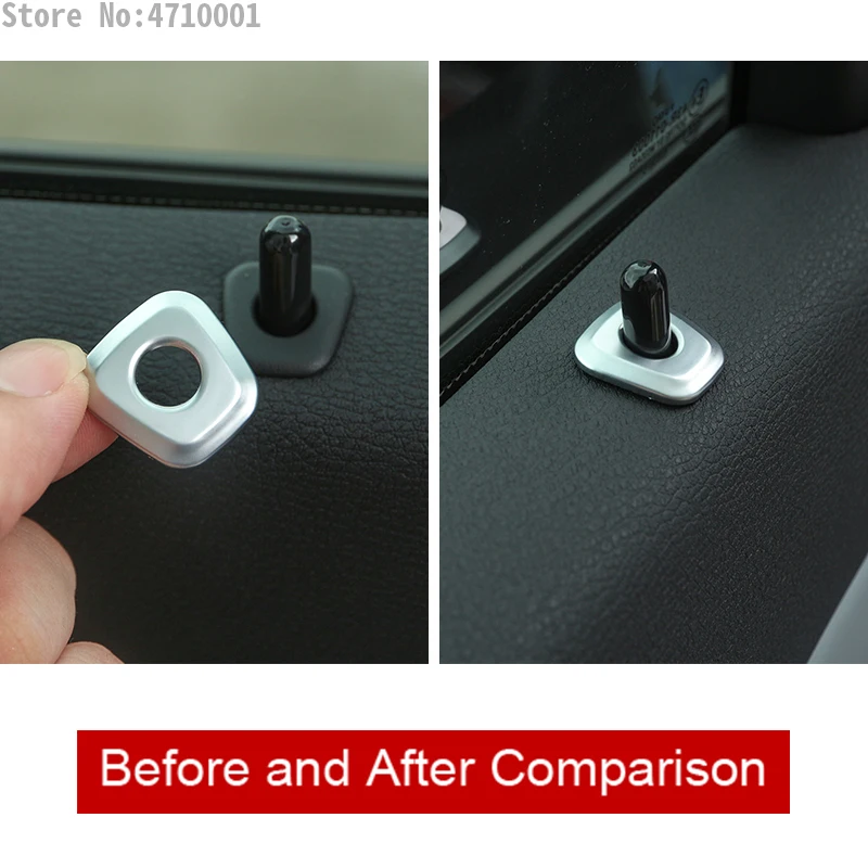 

ABS Matte Chrome Car Door Lock Cover Trim Stickers Car Accessories For BMW X1 F48 2016-2018 X2 F47 2018