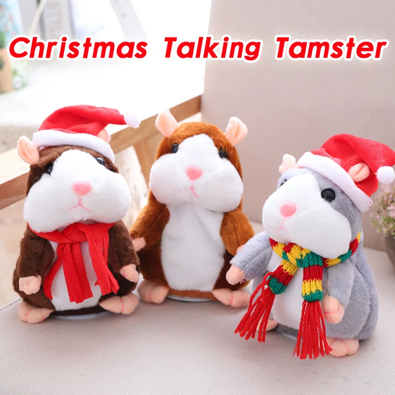

Talking Hamster Plush Nod Toy Walking Mouse Doll Repeat Sound Language Kid Christams Gift Stuffed Plush Speaking Toy