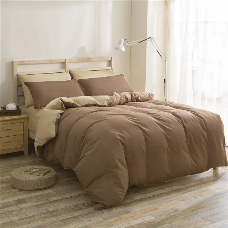 

Solid Color Double Fight 4Pcs Bed Linens Set Red Microfiber Bed Set Bedclothes Comforter Duvet Cover Sets Outlet Bedding Set
