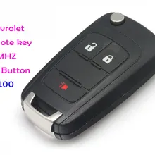 Chevlote ключи дистанционного 315 МГц(2+ 1) 3 кнопки ID46 чип с логотипом и HU100 необработанное лезвие