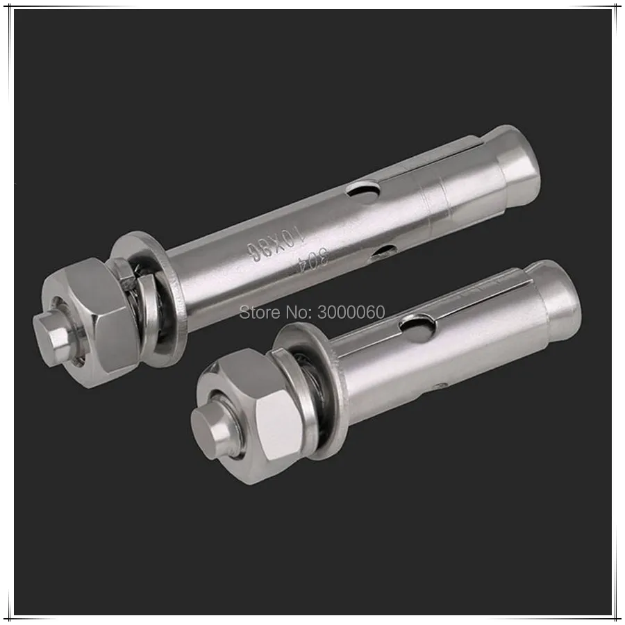 M10x100mm Stainless Steel 304 Sleeve Expansion Anchor Bolt 15pcs/lotin