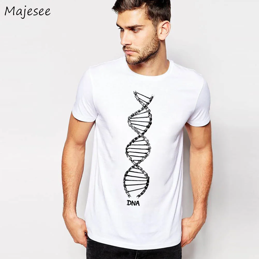 Plus Size DNA Printed Men Short Sleeve Summer T shirts Thin Mens T