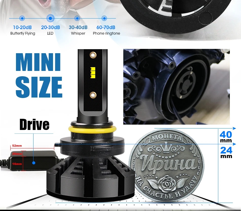 Chips ZES 8000LM 6500K 12V Auto Fog Light Car Lamp