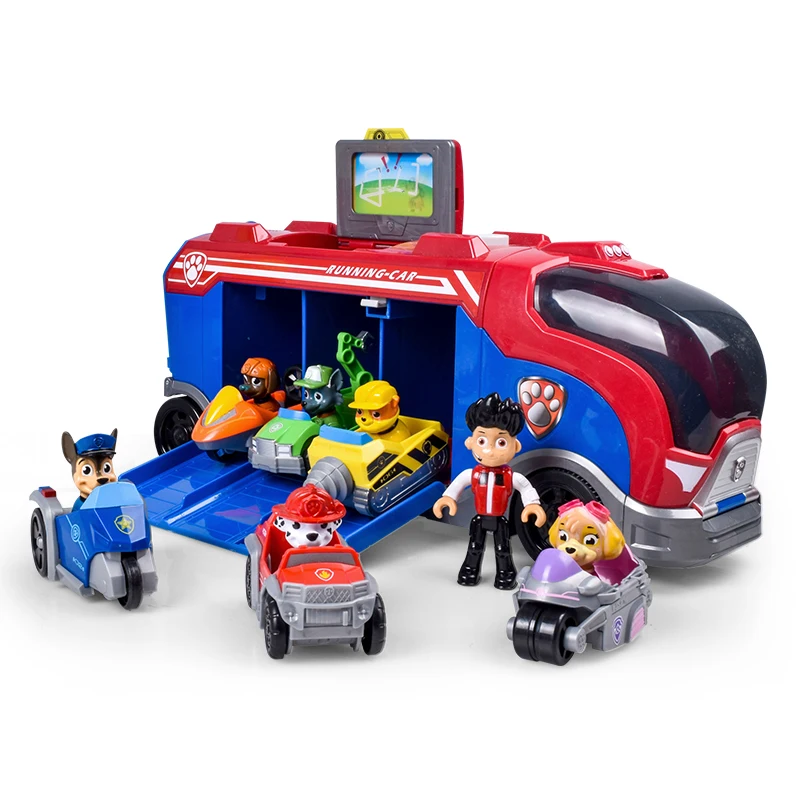 Paw Patrol спасательный автобус собака Patrulla canina игрушки аниме автомобиль пластиковая