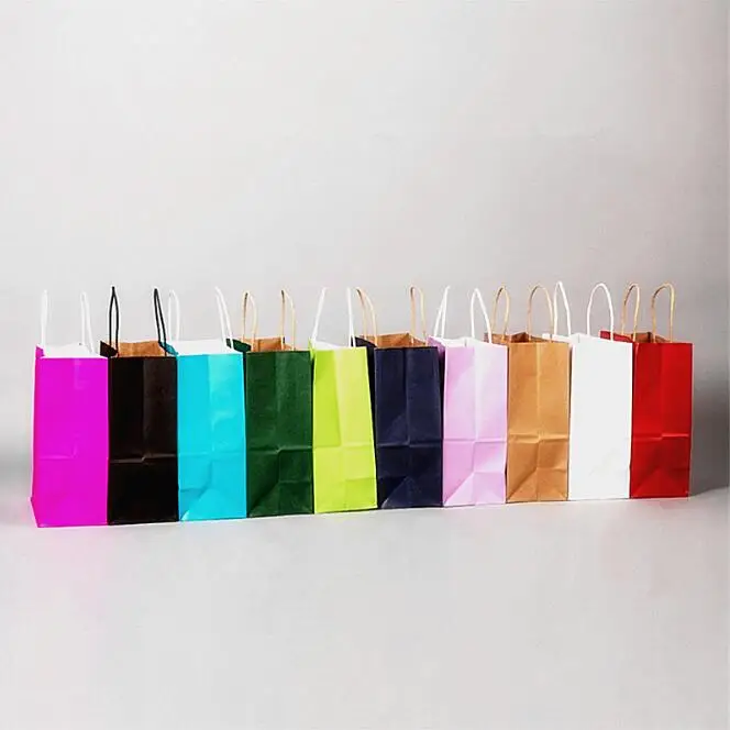 

65pcs/lot Size 21x15x8cm Gift Paper Bags shopping Black Color Kraft Promotion bag for jewelry bags