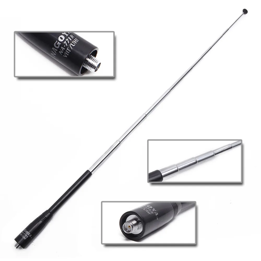 Антенна NAGOYA NA 771R телескопическая SMA VHF/UHF двухдиапазонная антенна для Baofeng BF 888S UV 5R