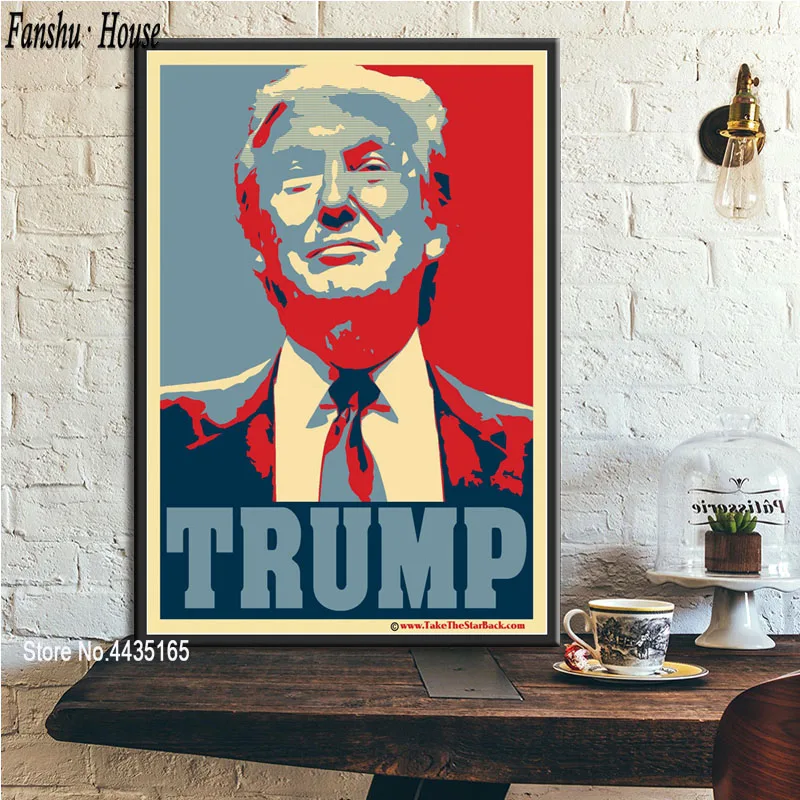 Постеры и принты Дональд Трамп Американский плакат с президентом Холст Картина Настенная картина для гостиной домашний декоративный - Цвет: 007