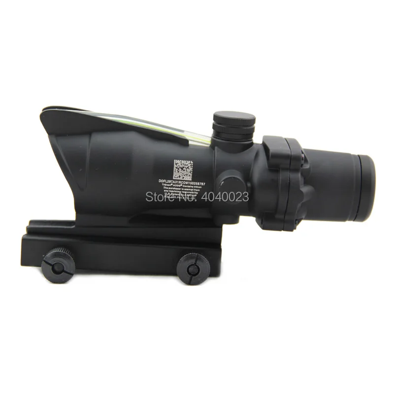 Оптический прицел из оптического волокна ACOG 4x32 с красной или зеленой подсветкой