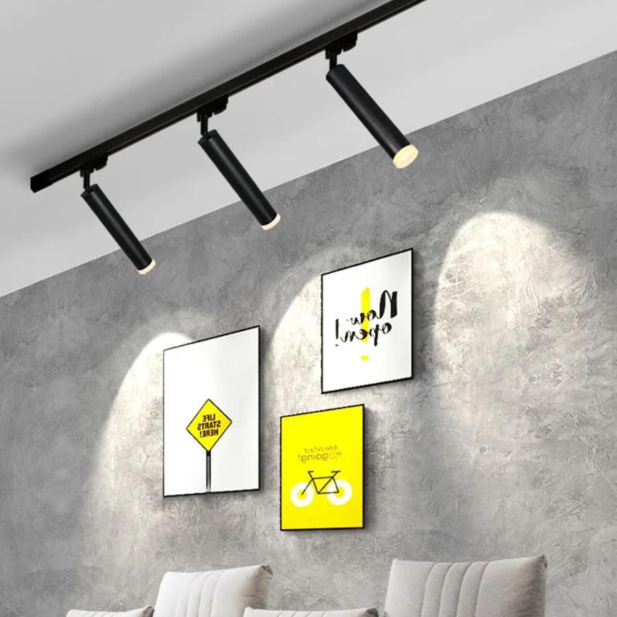 

Thrisdar Nordic LED Track Spotlights 7W 12W Clothing Shop Windows Showrooms Cabinet Background Wall Ceiling Track Spotlight