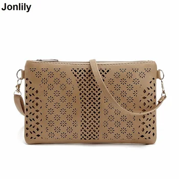

Small Women Bags PU leather Messenger Bag Clutch Bags Designer Hollow Out Shoulder Bag Women Handbag bolso mujer purse SLI-389