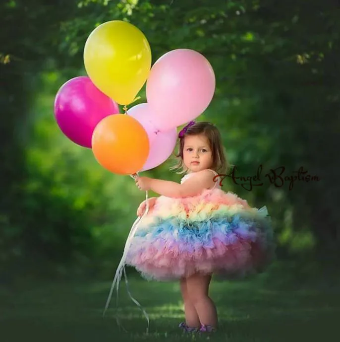 rainbow baby dress
