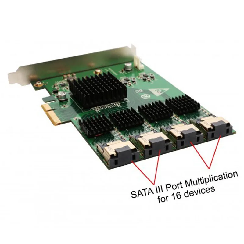 16 Ports SATA Card 6Gbps PCI Express Controller
