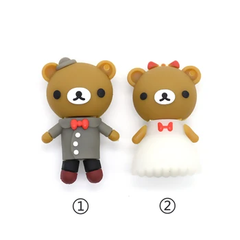 

Cartoon Cute Wedding Bear Pen Drive 4GB/8GB/16GB/32GB/64GB USB Flash Drive PenDrive Memory Stick U Disk for Lover Gift Usb Stick