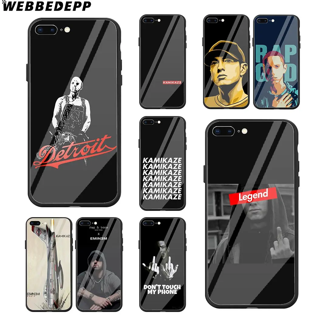 WEBBEDEPP Eminem Killshot 8 Mile чехол из закаленного стекла для телефона Apple iPhone Xr Xs Max X или 10 7 6