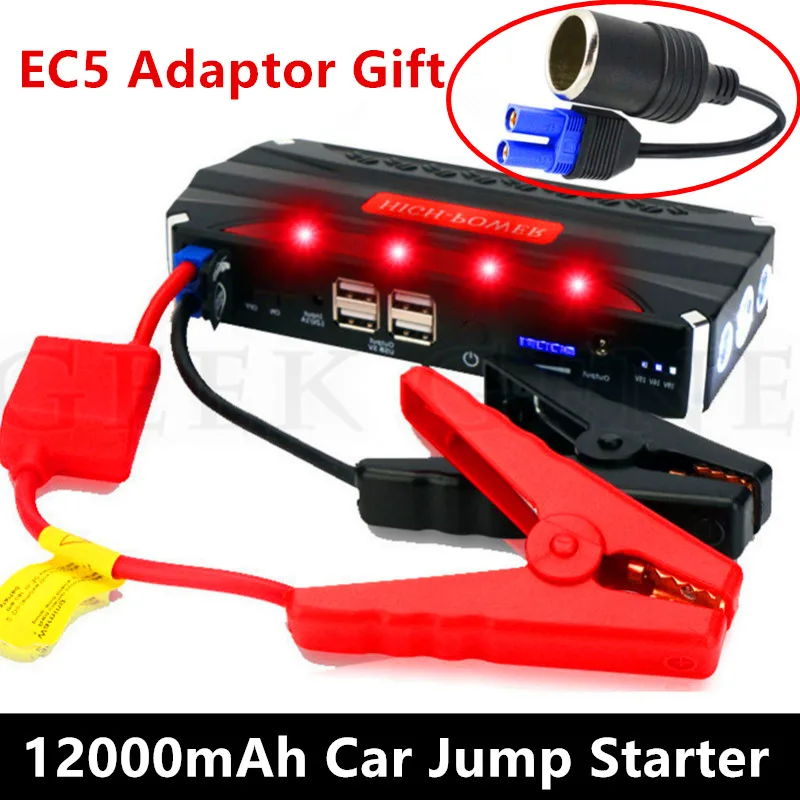 2018 Car Jump Starter 600A Pack 12V Portable Power Bank Charger Car Starter font b Battery