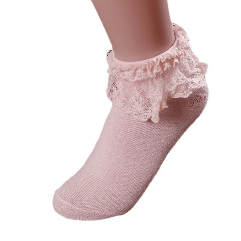 Женские носки в стиле ретро с кружевными оборками милые для девочек принцесс милые носки безбортные носки Harajuku Meias короткие носки#10