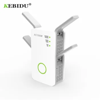 

KEBIDU Wireless Wifi Repeater/Router 1200mbps 2.4G&5G Dual Band Wifi Signal Amplifier AP Signal Booster Network Range Extender