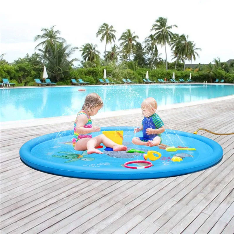 170 см Летний морской надувной детский открытый игровой водный игровой пляжный коврик Спрей Вода газон спринклерная подушка игрушки для малышей