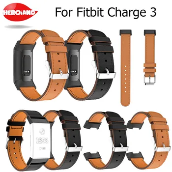 

Replacement For Fitbit Charge 3 Bands Leather Straps Band Interchangeable Smart Fitness Watch Band With Stainless Frame Charge 3