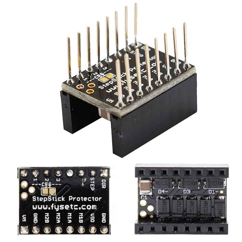 Профессиональная защита фильтра для шагового принтера, бесшумный StepStick, бесшумный модуль драйвера двигателя, 3D-принтеры для TMC2100 A4988 Drv8825