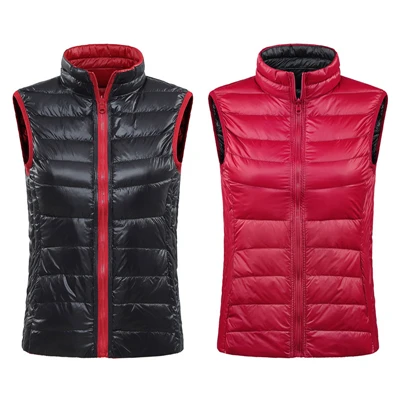 Легкая Одежда для гольфа для женщин, пуховый жилет, двойное пальто, тонкий пуховый жилет, Спортивная жилетка для гольфа, D0686 - Цвет: Красный