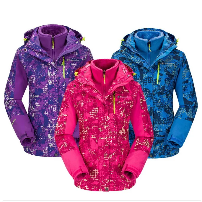 

Outdoor Camouflage Ski-wear  Women Polyester Two-piece Tactical jacket Softshell Jacket  Tourism  Camping Climbing hiking Jacket