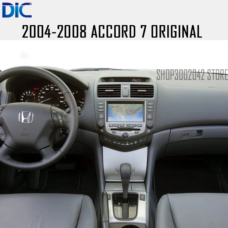 Cheap DLC android 6.0 navigation car monitor player GPS mirror link car styling audio steering wheel For Honda accord 7 2004-2008 9