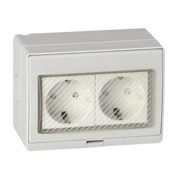 

Waterproof Outdoor 2 Way EU Power Standard Socket 16A 250V IP55 Splashproof Europe Socket For Kitchen room/Bathroom/Outdoor