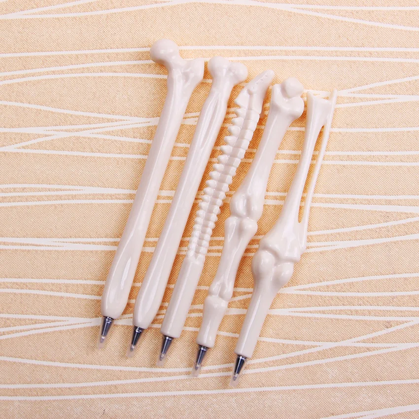 

5pcs/lot Creative Writing Supplies Bone Shape Ballpoint Pens New Creative Gift Home Decoration School Supply