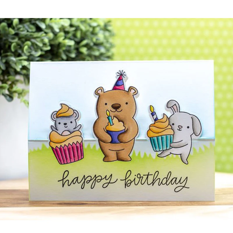 

Birthday Animal Clear Silicone Stamp DIY Scrapbooking Card Album Making Background Craft Handmade Decoration Template