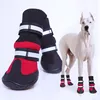 4pcs/set Waterproof Anti-slip Dog Shoes For Large Dogs Winter Shoe For Dog Husky Shoes Dog Paw Protectors Warm Dog Boots Black ► Photo 1/6