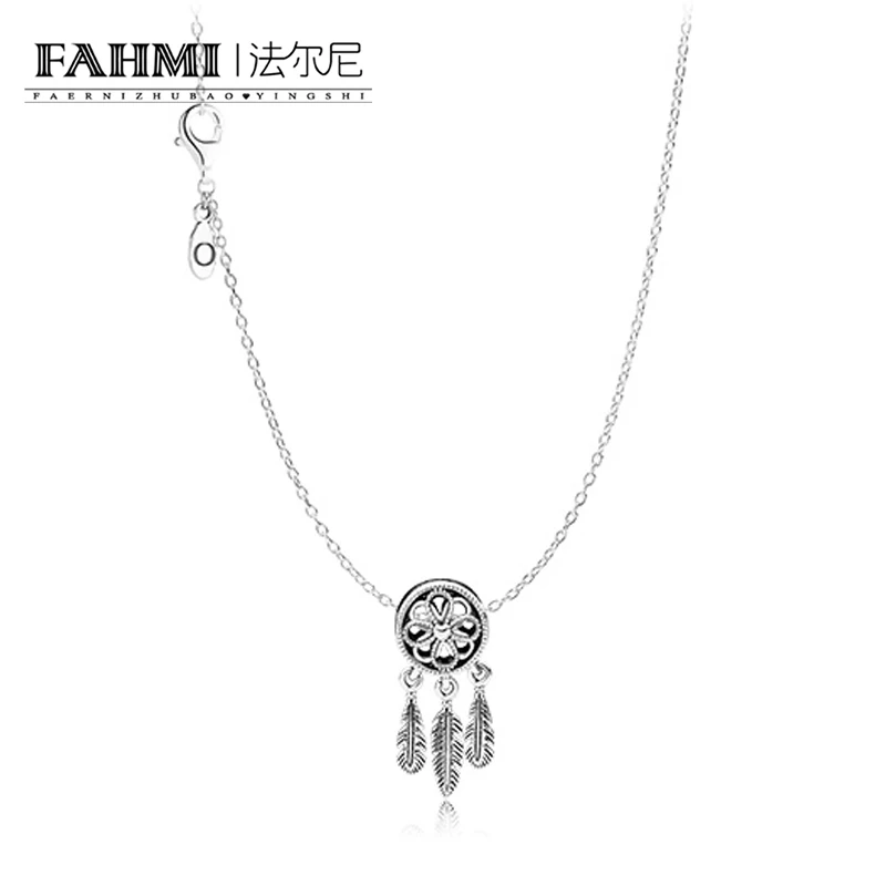 

FAHMI 100% 925 Sterling Silver Dove Dream ZT0132 Clavicle Necklace Women's Set Vintage Charming Gift Women's Original Jewelry