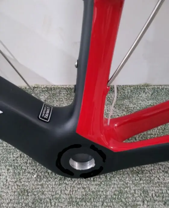 Oem логотип и цвет рама для велосипеда углеродная Глянцевая готовая черная Серебристая рама для шоссейного велосипеда+ frok+ гарнитура+ руль