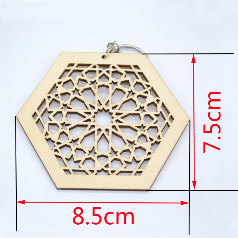Дизайн продукта деревянный для рукоделия и вырезания лазером Eid Mubarak деревянный знак для муслина фестиваль свадьбы
