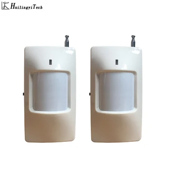 2pcs Wireless Intelligent PIR Motion Sensor Alarm Detector For GSM PSTN Home Burglar Alarm System Security Built-in antenna yobang security home security system auto dialer pir motion sensor house intelligent burglar security alarm system
