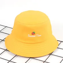 Модная женская панама с вышивкой, клубника, Спортивная Кепка в стиле хип-хоп, летняя Мягкая Панама для рыбалки, Панама для мужчин, шапки