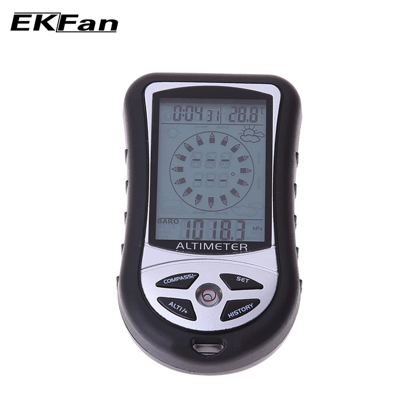 

8 In 1 Electronic Altimeter Compass Barometer Elevation Table Outdoor Thermometer Hunting Hiking Fishing Tools