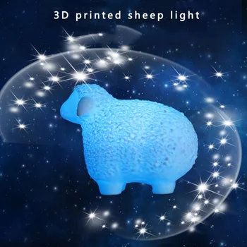 

3D Print Sheep Ambient Lamp Remote Control 16 Color Change Led Night Light for Home Living Room Bedroom LED Desk Lamp Decoration