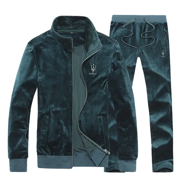 Free Shipping Women Casual Velvet Tracksuit Men Sportswear Velour Sport