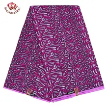 Полиэстер воск печатает ткань Анкара бинта настоящий воск высокого качества 6 ярдов африканская ткань для вечерние платья FP6189