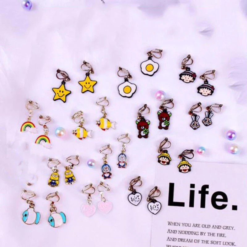 cute small clip on earrings
