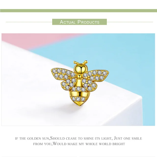 BAMOER Hot sale oryginalne 925 Sterling Silver Zircon Bee Clear CZ koraliki Charm Fit Women Bransoletki Naszyjniki DIY Biżuteria SCX103 tanie i dobre opinie Fine Beads Stava Round-brilliant-shape Srebrny 1 3*1 4cm 1 7g GDTC 67194112032 Rocznica zaangażowanie prezent Impreza ślub BAMOER Hot sale oryginalne 925 Sterling Silver Zircon Bee Clear CZ koraliki Charm Fit Women Bransoletki Naszyjniki DIY Biżuteria SCX103 tanie i dobre opinie Fine Beads Stava Round-brilliant-shape Srebrny 1 3*1 4cm 1 7g GDTC 67194112032 Rocznica zaangażowanie prezent Impreza ślub