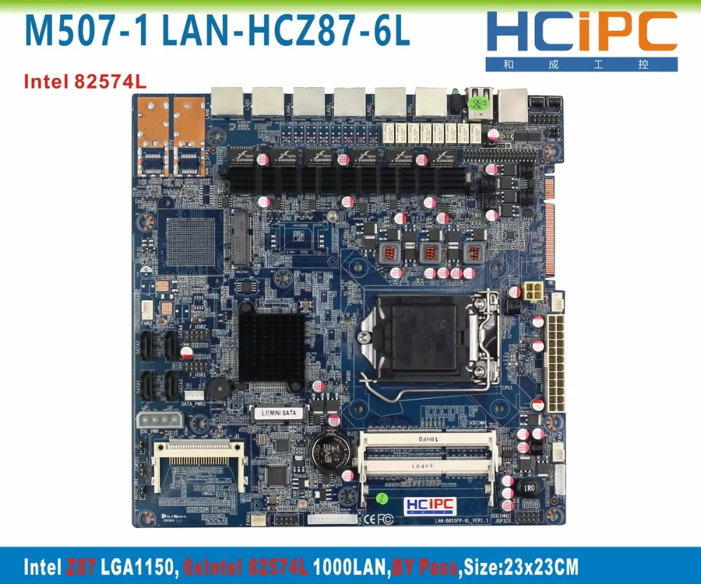 Best HCiPC M507-1 LAN-HCZ87-6L Z87+82574L 6LAN +By Pass Firewall Motherboard,ITX Motherboard,6LAN motherboard,1U Server,Free shipping 0 Best HCiPC M507-1 LAN-HCZ87-6L Z87+82574L 6LAN +By Pass Firewall Motherboard,ITX Motherboard,6LAN motherboard,1U Server,Free shipping 0