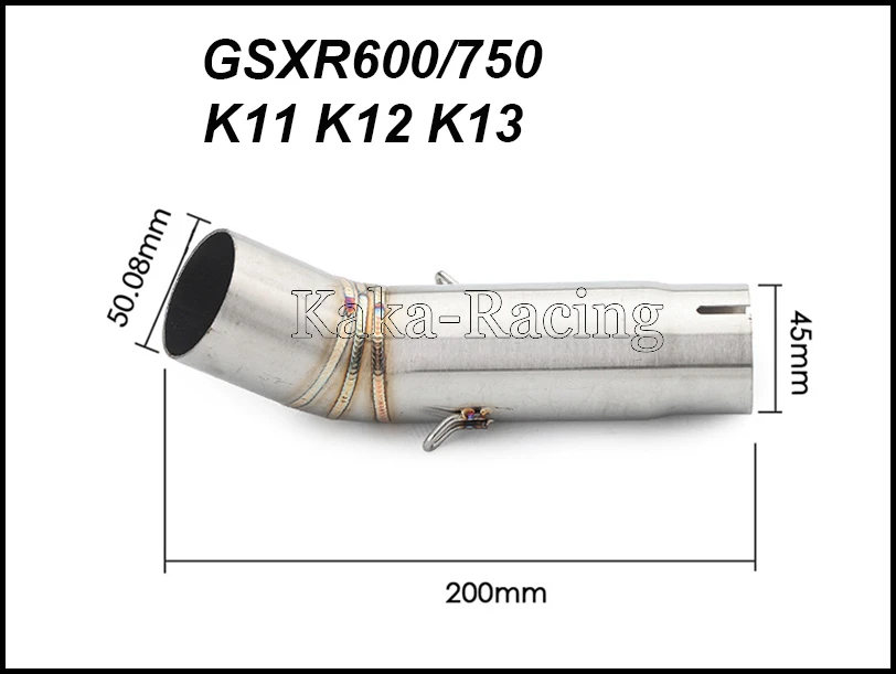 GSXR 250 650 700 750 1000 мотоцикл выхлопной среднего звена трубы для Suzuki GSXR1000 GSXR750 GSXR650 GSXR250 GSX750 2005